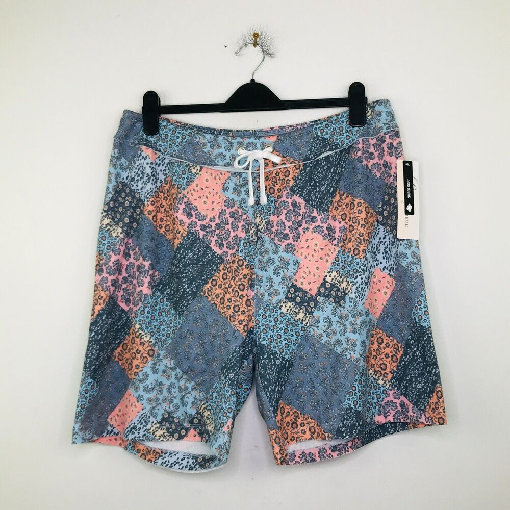 Nanette Lepore Play Women's XL Shorts Multicolor Patchwork Super Soft NWT BW4